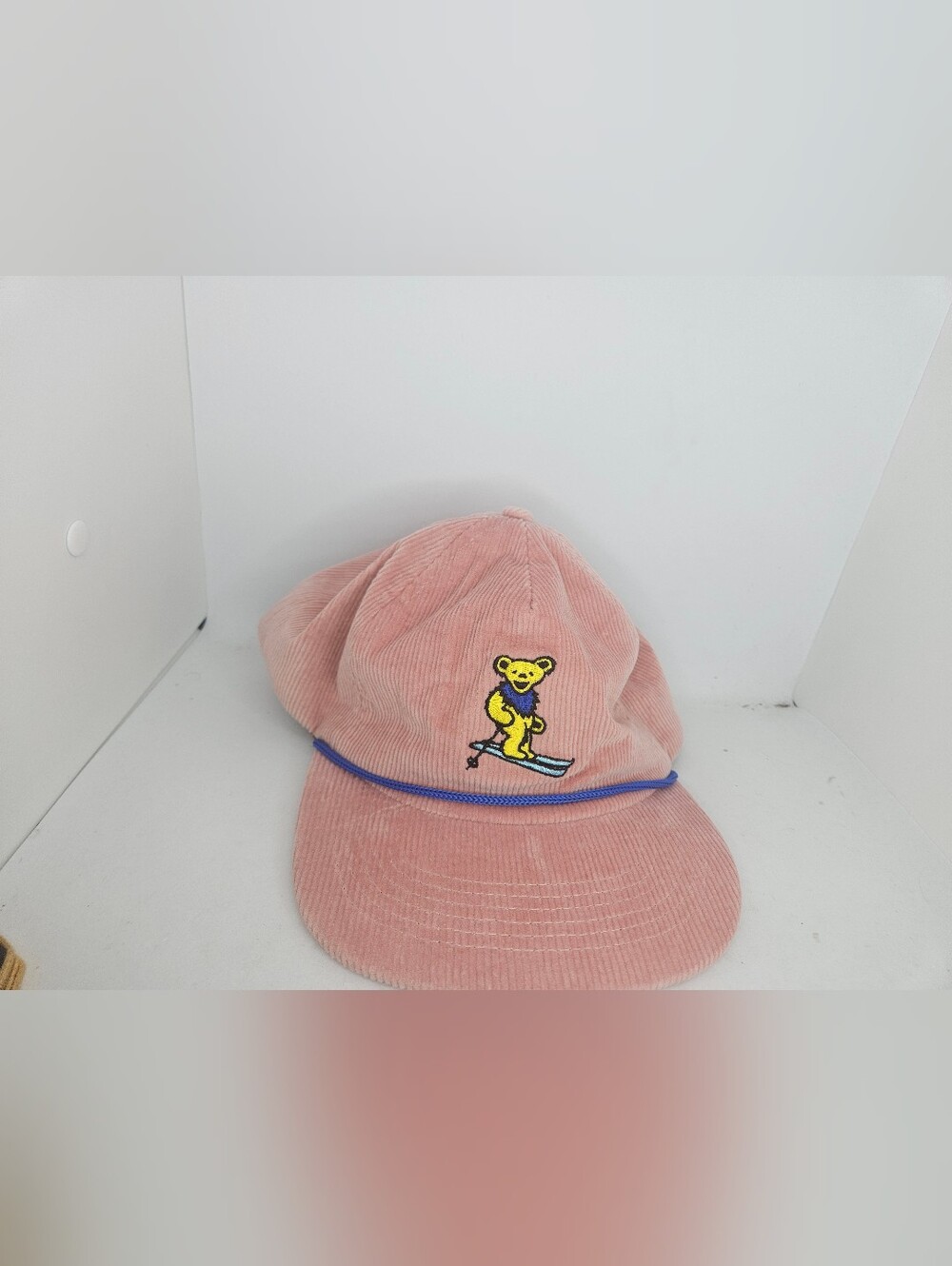 Teton Gravity Research Grateful Dead Dancing Bear Pink Corduroy Snapback Hat .